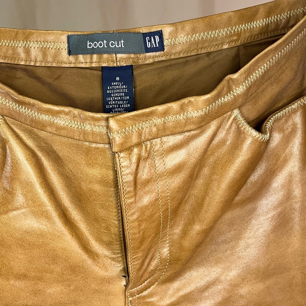 2001 Tan Leather Gap Pants